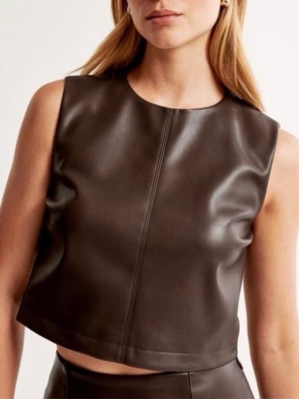 Abercrombie Faux Leather Tank Top
